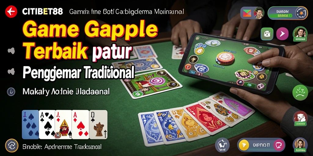 Tampilan seru gameplay Gaple di CITIBET88.