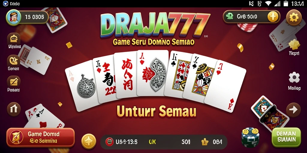 Tampilan gameplay seru dalam DRAJA777, permainan Domino yang menantang.