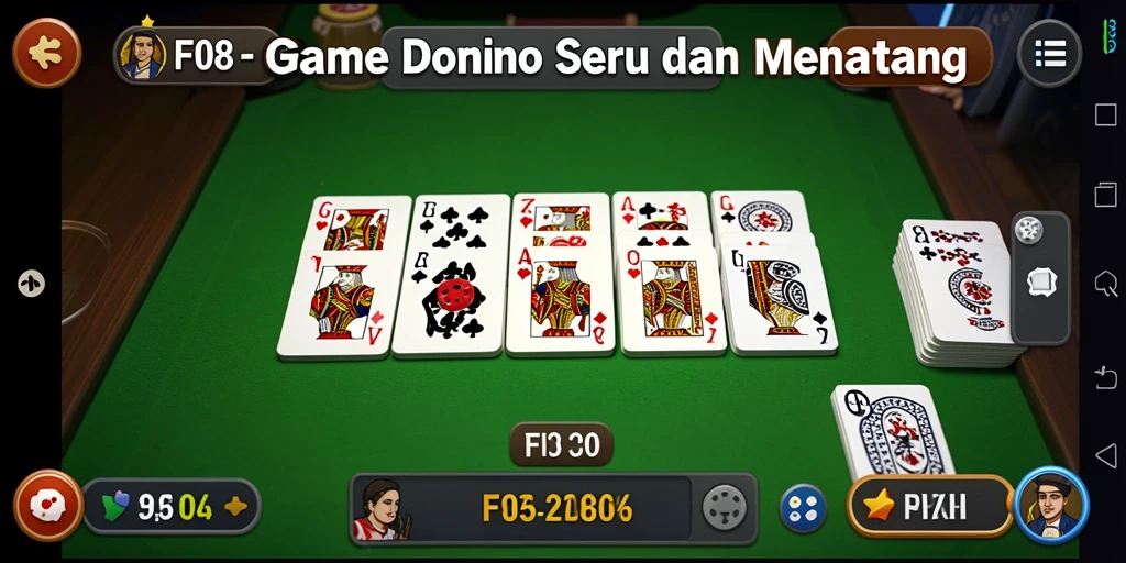 Tampilan gameplay F08 yang seru dan kompetitif dalam permainan Domino.