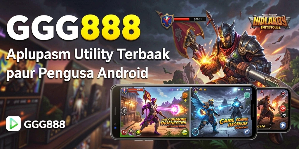 Tampilan aplikasi GGG888 dengan fitur-fitur utility yang menarik.