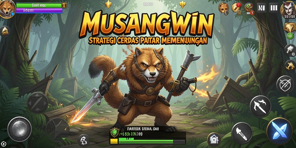 Tampilan gameplay MUSANGWIN yang mendebarkan dan penuh strategi.