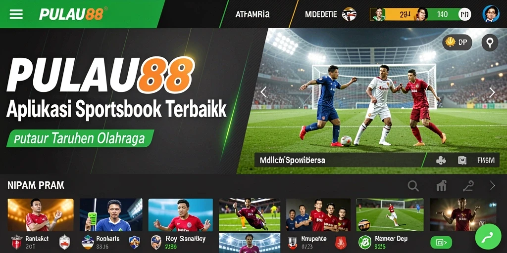 Screenshot utama PULAU88 menampilkan berbagai opsi taruhan olahraga.