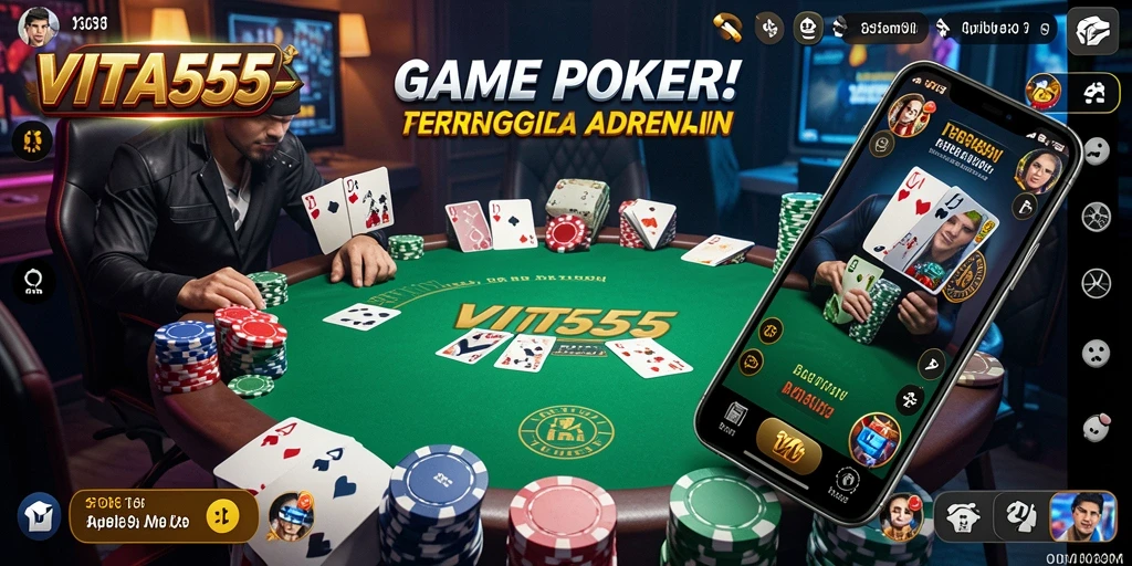Tampilan menarik dari gameplay VITA555 dengan aksi poker yang mendebarkan.